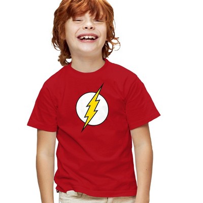 Boys' Short Sleeve the Flash Lightning Bolt Logo T-Shirt