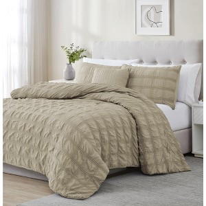 Ramallah Eliza Seersucker Comforter Set - Tan - 1 of 1