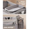 SereneVita 4 in 1 Baby Bassinet Bedside Sleeper, Portable Baby Crib for Newborn, All Mesh Bedside Bassinet with Storage Basket, Changing Table - 4 of 4