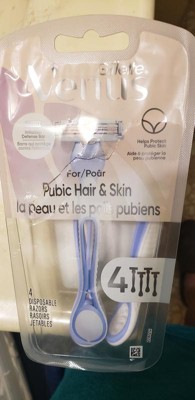 Venus For Pubic Hair & Skin Disposable Razors - 4ct : Target