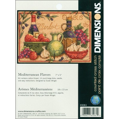 Dimensions Mini Counted Cross Stitch Kit 7"X5"-Mediterranean Flavors (14 Count)