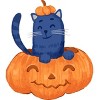 Men's Design By Humans Halloween Cat In A Pumpkin By wubbadub T-Shirt - 2 of 4