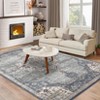 Area Rug Vintage Oriental Distressed Rug Non Slip Non Shedding Rug Foladable Accent Rugs Low Pile Carpet - 2 of 4
