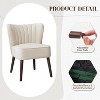 Velvet Accent Chair - Mid-Century Modern Lounge Chair with Wood Legs, 300Lb Capacity Wingback Chair, Comfortable Reading Chair for Bedroom, Office - 2 of 4