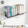 Sriracha Floating Shelves for Wall Decor, Wood Wall Shelves for Bathroom, Bedroom, Kitchen, Living Room, Set of 6 (Weathered Black) - 3 of 3