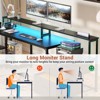 Aheaplus L-Shaped Computer Desk with Drawers and Monitor Shelf, Gaming Desks with LED Strip - 4 of 4