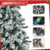 6ft Pre-Lit Premium Snow Flocked Artificial Christmas Tree W/1000 Branch Tips & 250 Multicolored LED Lights - 3 of 4