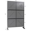 DSVIMOY Outdoor & Indoor Privacy Screen, Freestanding Decorative Privacy Screen for Deck Balcony Patio, Black, 48"*76"*16" - 3 of 4