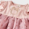 Baby Girls' 2pc Disney Minnie Mouse Long Sleeve Tulle Dress and Leggings Set - Pink - 3 of 4