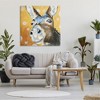 Stupell Industries Smiling Donkey Animal Painting Casual Circle Pattern Canvas Wall Art - 2 of 4