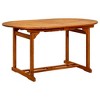 vidaXL Outdoor Dining Table Extendable Garden Patio Table Solid Acacia Wood - 78.7" x 39.4" x 29.5" Oval - 3 of 4