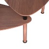 Sapphtopaz Modern Rotatable Coffee Table with Small Cocktail Table & Wheels Coffee Bar with Wood Legs Center Table for Living Room - 4 of 4