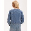 INSPIRE CHIC Women's Crew Neck Denim Long Sleeve 2026 Button Down Cropped Jean Jackets - 4 of 4