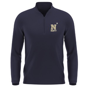 Men's United States Naval Academy Adult Active Sport 1/4 Zip Pullover Left Chest Logo - 1 of 4