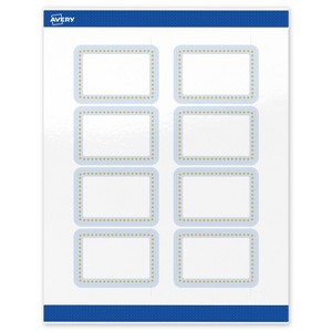 Avery 2" x 3" Labels, Gold Dots with Blue Border, 80 ct - 1 of 4