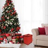 Simple Living Solutions 48ct Red and Black Quilted Zip Up Christmas Ornament Storage Tub - 3 of 3