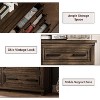 Brown Farmhouse 6 Drawer Dresser for Bedroom Rustic Wood Chest of Drawers Vintage Storage Organizer for Living Room TV Stand 55 Inch - 4 of 4