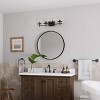 Modern 3&4-Light Black Vanity Light, Clear Glass Shade Bathroom Wall Sconce for Mirror, Powder Room, or Bedroom - 4 of 4