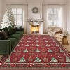 Christmas Area Rugs for Living Room Bedroom Xmas Tree Festival Winter Decorations Rugs Soft Foldable Accent Rug - 2 of 4