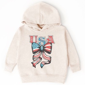 The Juniper Shop Coquette USA Bow Grunge Toddler Hoodie - 1 of 4