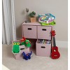 BIRDROCK HOME Linen Cube Organizer w/ 4 Bins - Durable, Collapsible Shelf for Bedroom, Closet, Dorm - Compact Storage for Toys, Clothes & Towels - 2 of 4