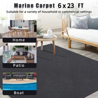 6x23FT Marine Boat Carpet - Waterproof, Non-Slip Outdoor Rug for Deck, Patio, Camping