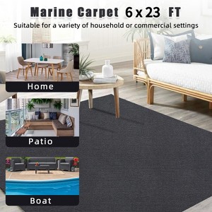 6x23FT Marine Boat Carpet - Waterproof, Non-Slip Outdoor Rug for Deck, Patio, Camping - 1 of 4