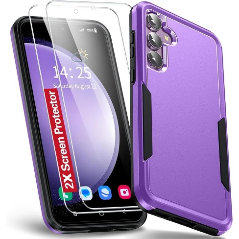 Entronix Heavy Duty Case Designed for Samsung Galaxy S24 Plus Case with 2 Pack Tempered Glass Screen Protector, Shockproof Dropproof Anti-Scratch Case - image 1 of 4