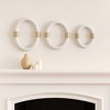 Oval Ring Wall Sculpture for Home Decor - Modern Wall Decor Hanging for Hallway or Entryway - Artistic Wall Accent in Any Room - Set of 3, 14", White - 2 of 4