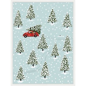 Amanti Art Christmas Tree Hunt by Bex Morley Design Canvas Art Framed - 1 of 4