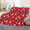 Lomsoe Cozy Christmas Throw Blanket - Snowman, Santa & Tree Design | Soft Flannel | Perfect for Couch, Bed, Office & Travel. - 2 of 4