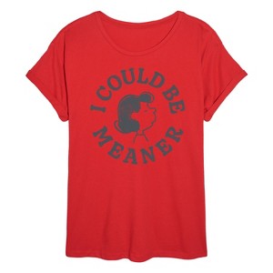 Women's - Peanuts - I Could Be Meaner Lucy Oversized Graphic T-Shirt - 1 of 4
