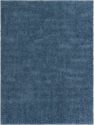 Alpine Softness Marine Blue 9' x 12' Braided Shag Rug