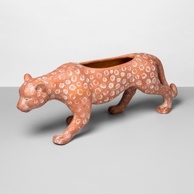 17 7 X 6 2 Leopard Shaped Terra Cotta Planter Opalhouse
