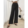 Clearlove Women Wide Leg Pants High Waist Dressy Flowy Loose Fit Elastic Pleated Front Lounge Pants Office Casual - 4 of 4