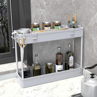 Acoinel Slim Storage Cart 3 Tier,Bathroom Organizer Rolling Utility,Mobile Shelving Unit Slide Out for Office, Kitchen