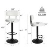 Vatros Modern Bar Stools Set of 2, Upholstered Counter Height Bar Stools, Adjustable Bar Stool, Swivel Counter Stools for Kitchen Home - 3 of 4