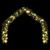 Aghana Digitals 10m Green PVC Christmas Wreath with 150 LED Lights, Gold/Red Ornaments, 4 Lighting - 4 of 4