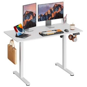 GALAXHERO 48 x 24 Inches Height Adjustable Electric Standing Desk for Home Office, Ergonomic Sit to Stand Desk with Phone Holder - 1 of 4
