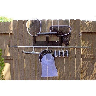 Black Polypropylene Mounted Garden Tool Organizer Rack