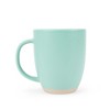 Elanze Designs Raw Clay Bottom Mint Green 13 ounce Ceramic Coffee Mugs Set of 4 - 2 of 4