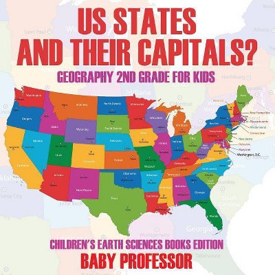 US States And Their Capitals - by  Baby Professor (Paperback)