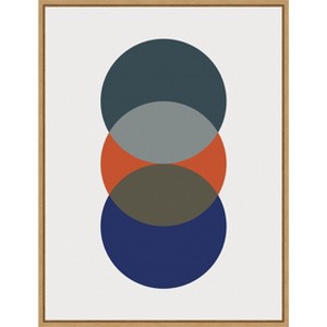 Amanti Art Layered Retro Modern Circles In Bright Colors by The Creative Bunch Studio Canvas Wall Art Print Framed 18 x 24-in. - 1 of 4