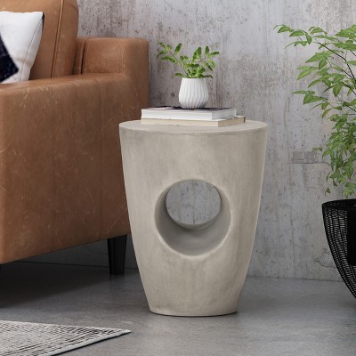Christopher Knight Home Sirius Outdoor Contemporary Lightweight Concrete Accent Side Table