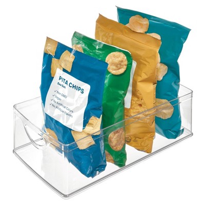 iDESIGN Recycled Plastic Cabinet and Pantry Storage Bin with Integrated Handle Clear Bin: Kitchen Organizer, 16"x8"x5" — фото 3