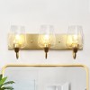 LNC Rambutan 22-in 3-Lights Polished Gold with Clear Glass Modern/Contemporary Bathroom Vanity Lights - 2 of 4