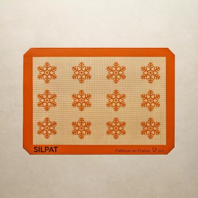 Silpat #1 Non-Stick Baking Mat, Handcrafted in France 1965, Trusted by Chefs, Certified Food Safe (12 Snowflake Half Size)