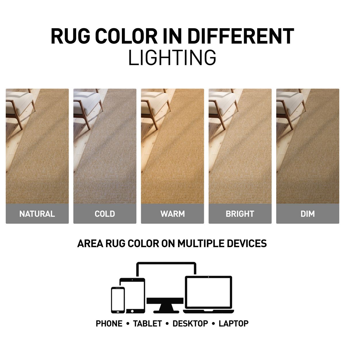 World Rug Gallery Distressed Frame Reversible Jute-Look Indoor/Outdoor Rug - thumbnail 7