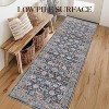 Washable Hallway Runner Rug, Ultra-Thin Non-Slip Low-Pile Vintage Indoor Carpet for Kitchen, Laundry, Bedside Accent - 4 of 4