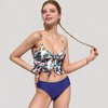 Anna-Kaci Swim Women's Ruffle Tankini Bikini Set with Tropical Leaf Print Bow Front Detail and Adjustable Straps - 2 of 4